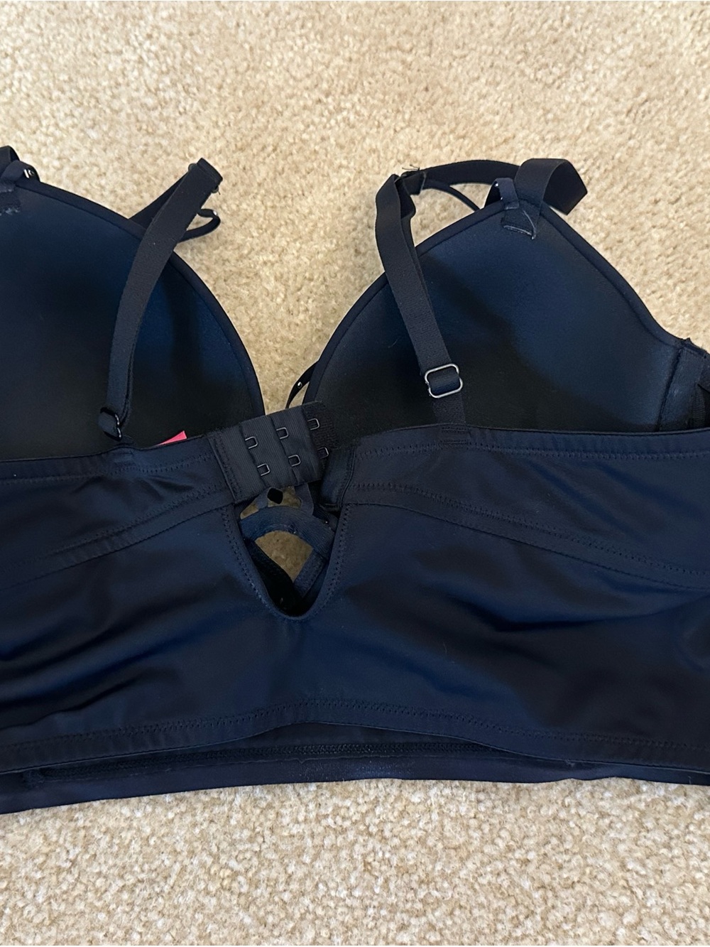 La SENZA Black Longline Bra with Stud Accents Large Sexy Going-Out Festival - Picture 3 of 5